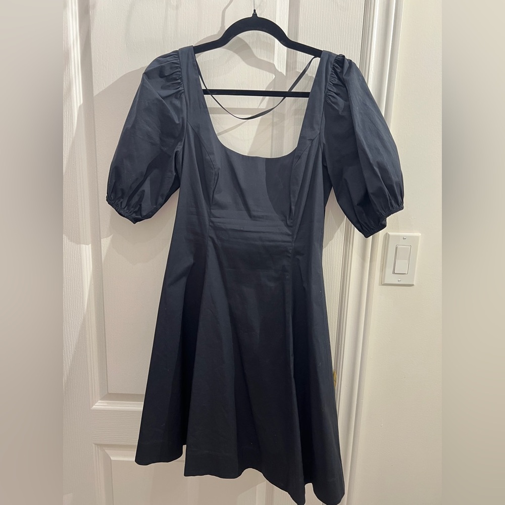 Staud fit and flare midi dress